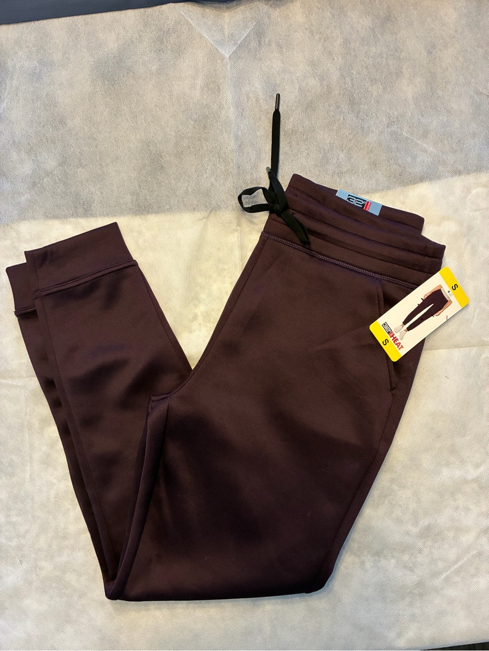 32 Degrees Plum Women's Jogger Track Pants with Drawstring